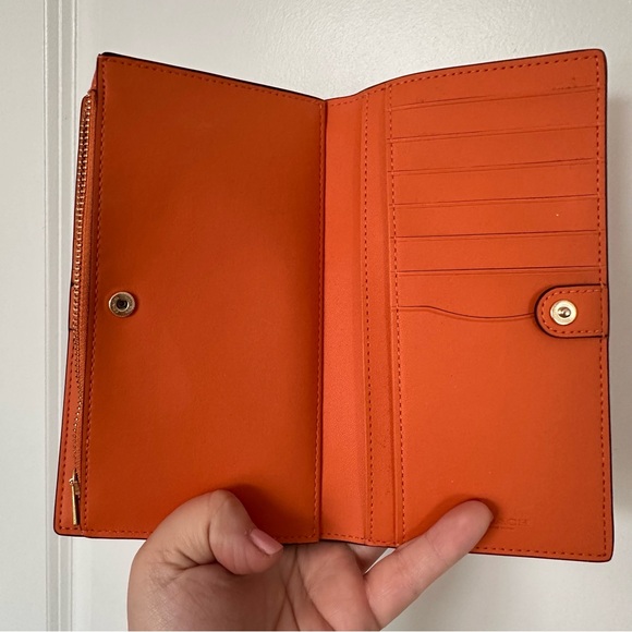 Like NEW! Coach Pink Tammie Shoulder Bag w/ Floral Whipstitch + Matching Wallet - Picture 15 of 16